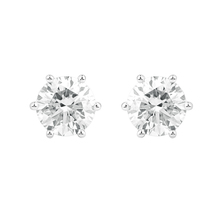 Dewberry 4 Ct Round Lab Grown Diamond 14K White Gold Stud Earring for Women  - £1,851.30 GBP