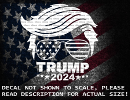 Trump Hair Aviator Sunglasses Trump 2024 Vinyl Decal US Sold &amp; Made - £5.25 GBP+