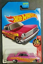 2016 Hot Wheels 1963 Chevy II Pink HW Flames #14 New HW13 - £7.90 GBP