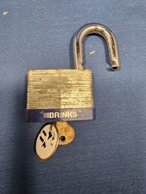 Brinks Heavy 60mm Hardened Laminated Padlock with Key - 2-1/2&quot; x 2&quot; -wor... - $184.35 MXN