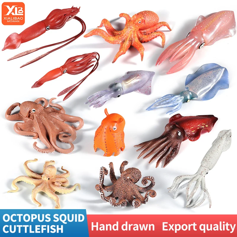 Sea Life Simulation Squid Octopus Marine Ocean Animal Model Action Figures - £9.20 GBP+