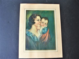 MOTHER &amp; CHILD- &#39;A Modern Madonna&#39; -1934 by LAURETTE PATTEN-Art print- U... - £15.82 GBP