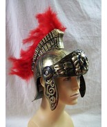 Roman Lion Helmet w/ Red Brush Medieval Knight Warrior Soldier Armor Cru... - $404.84 MXN