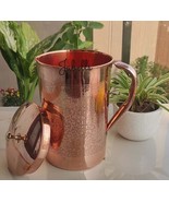 Pure Copper Jug/Pitcher With Diamond Hammered Beeding Design, Drinkware ... - £45.54 GBP