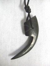 New Hand Carved Black Horn Totem Spirit Eagle Talon Claw Pendant Necklace Eagles - £9.50 GBP