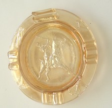  Vintgage Imperial MARIGOLD Carnival Glass Polo Horse and Golf Ashtray - £16.02 GBP