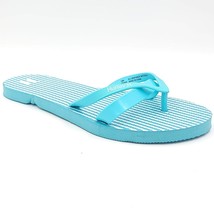 Hurley Women Flip Flop Thong Sandals Brave Size US 10M Turquoise Blue Striped - £24.66 GBP