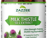 Zazzee Organic Milk Thistle 50:1 Extract, 20,000 mg Strength, 200 Vegan - £35.46 GBP