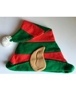 Christmas Santa Claus Helper Elf Hat Cap Adult Medium Green Red GIFT Ide... - £11.40 GBP