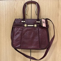 New Juicy Couture Vintage Handbag Satchel Deep Maroon  - £167.92 GBP