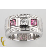 Demeter Pink Tourmaline and Diamond 18k White Gold Band Ring Size 6.75 - $7,840.06 CAD