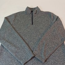 Old Navy RN#54023 Men's Gray 1/4 Zip Pullover Sweatshirt Long Sleeve Size 2XL image 8