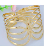 New Gold Toned Clasp Cuff Bracelet Bangle- Free shipping - £12.98 GBP