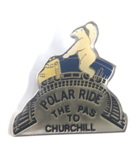 VTG Polar Ride The Pass To Churchill Train Bear Pin Souvenir Thunderbird Sales - $12.99