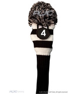 LIMITED EDITION Majek Black White Pom Pom Knit GOLF Club #4 HYBRID Head ... - €12,52 EUR