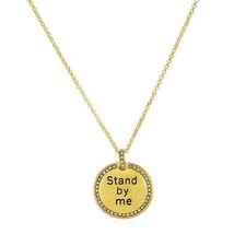 New Universal Language Stand By Me Crystal &amp; Gold Necklace 30&quot; - £15.72 GBP