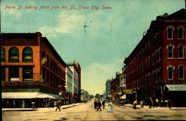 Sioux City, IA - Pierce Street looking North from 4th Street-1909 postcard- bk51 - £3.09 GBP