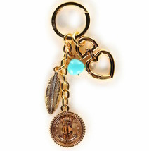 Juicy Couture Key Ring fob Purse Charm Coin Feather New $48 - £26.59 GBP