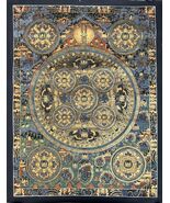 BUDDHA LIFE/WHEEL OF LIFE MANDALA ORIGINAL TIBETAN MEDITATION THANGKA PA... - $5,787.29 MXN