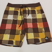 Quiksilver Cypher Series 4 Way Stretch Men's 36 (36×11) Multicolor Plaid Shorts image 8