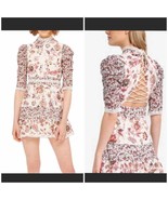TopShop Floral Lace Strappy High Neck Mini Dress - £58.83 GBP