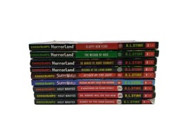 Lot Of 9 Goosebumps Books Horror Land Slappyworld &amp; Most Wanted R L Stine - £23.18 GBP