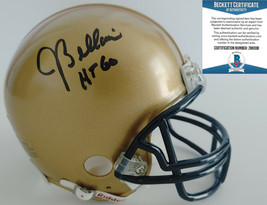 Joe Bellino 1960 Heisman Trophy winner signed Navy mini helmet COA Becke... - $197.99