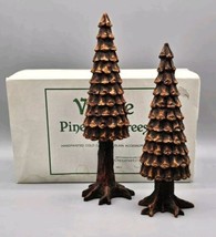 Department 56 RETIRED Village Accessory &quot;Pine Cone Trees&quot; Set Of 2 #5221-3 - $11.29