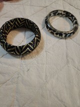 Vintage Lot of 2  Bangle Bracelets Animal Prints Leopard 3&quot; - $38.36 CAD