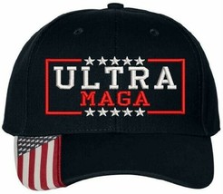 Ultra MAGA 2024 Trump Hat - Adjustable Embroidered Hat  - £19.92 GBP