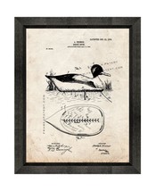 Decoy Duck Patent Print Old Look with Beveled Wood Frame - £19.94 GBP+