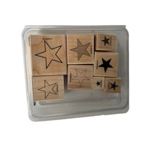 Stampin Up - Seeing Stars Set of 8 Wood Mounted Rubber Stamps Teacher Sc... - $13.99