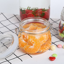 750Ml Glass Storage Jar With Air Tight Sealed Metal Clamp Lid Kitchen Cr... - £31.61 GBP