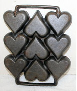 Cast Iron Heart Mold Corn Muffin Baking Pan Farmhouse ~ John Wright ? - $19.10 CAD