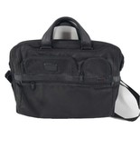 Tumi Black Laptop Briefcase Business Bag Black Nylon Leather Handles - £71.16 GBP