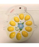 Pier 1 imports Easter 3D bunny egg plate 11” x 9” deviled egg serving - $38.70 CAD