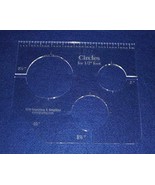 3 Circles Template for 1/2" Foot - Clear with Ruler 1/4" Thick 2... - $37.87