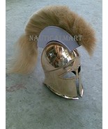 Greek Brass Corinthian Helmet With Yellow Plume By Nauticalmart - £146.83 GBP