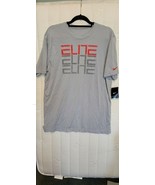 NWT Men&#39;s Nike Elite Dri-Fit Gray Running Track T-Shirt Brand 658458-012... - £19.46 GBP