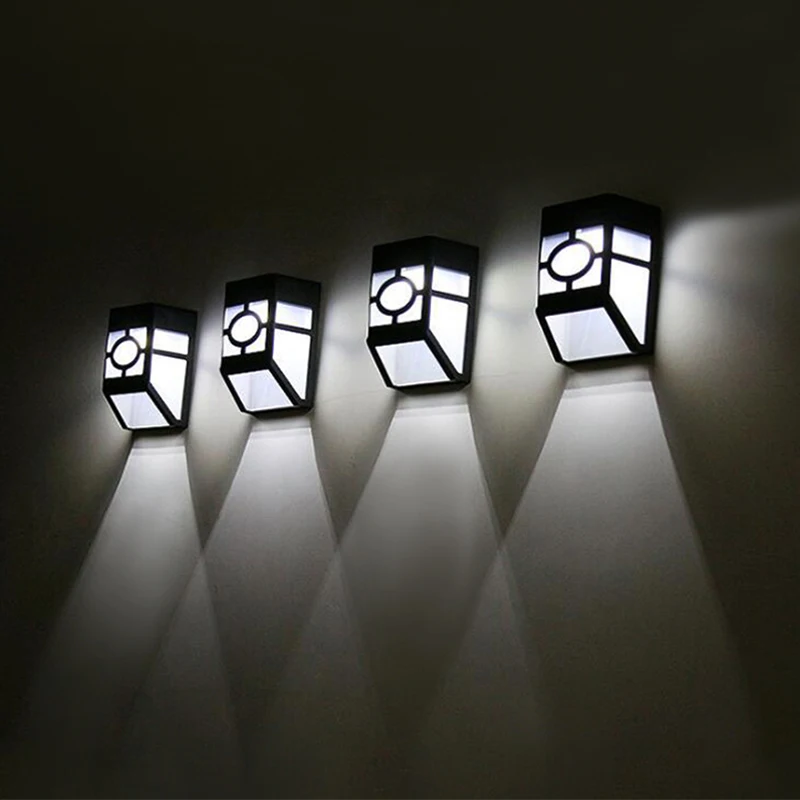 Outdoor Solar Wall Lights Retro Style RGB Wall Lamp Smart Light Control Corridor - £135.87 GBP