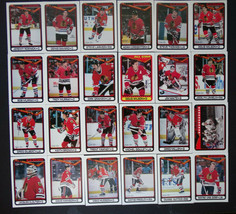 1990-91 O-Pee-Chee Chicago Blackhawks Team Set of 24 Hockey Cards - £6.38 GBP