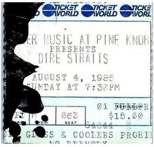 Billet Vintage Dire Straits Stub 4 Août 1985 Pine Knob Michigan - £31.84 GBP