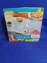 PIONEER WOMAN CASSIE CLEAR EMBOSSED APPETIZER PLATE SET OF 4 NEW Brunch ... - $345.54 MXN