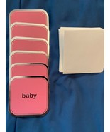 6 Loose Baby Gift 3&quot; Blank Cards w/6 Envelopes (PINK) *NEW* ff1 - $7.99