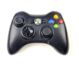 OEM Microsoft Xbox 360 Black Wireless Controller model 1403 No battery c... - $19.79