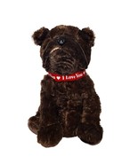 Dan Dee Valentines Day Large Brown Bull Dog Shar Pei Plush Stuffed Anima... - £66.83 GBP