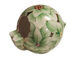 Vtg Ardalt Japan Hand Painted Porcelain Ball Ashtray Multi-flowers Rare! - £27.04 GBP