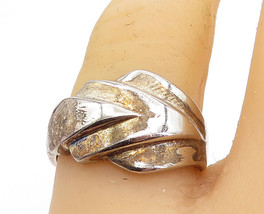 925 Sterling Silver - Vintage Shiny Arrow Design Band Ring Sz 7.5 - RG5568 - $30.95