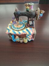 San Francisco Music Box Bears Playing on Sewing Machine - $25.72