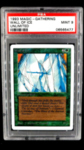 1993 MtG Magic the Gathering Unlimited Wall of Ice Uncommon PSA 9 Only 9 Higher - £66.69 GBP